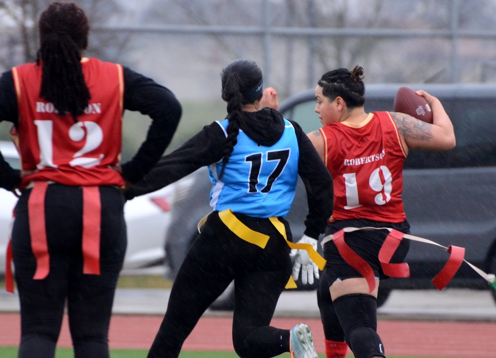 Rain doesn’t stop female flag football tournament