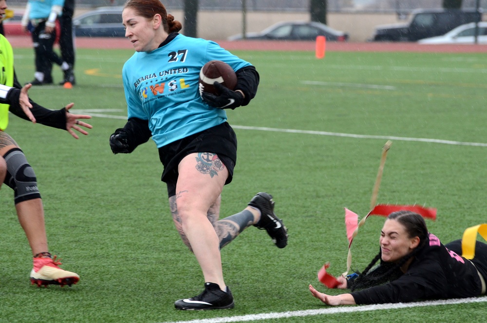 Rain doesn’t stop female flag football tournament