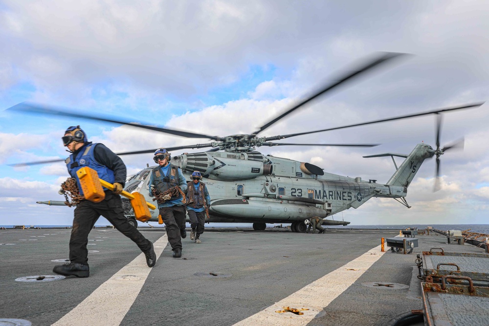USS Carter Hall (LSD 50) Conducts Flight Quarters, Feb. 7, 2024