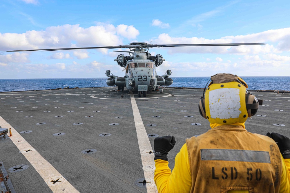 USS Carter Hall (LSD 50) Conducts Flight Quarters, Feb. 7, 2024