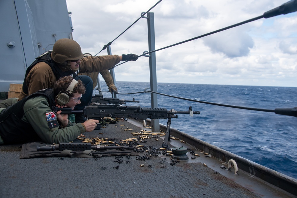 USS Green Bay (LPD 20) Conducts Live-Fire Crew Served Weapons Exercise