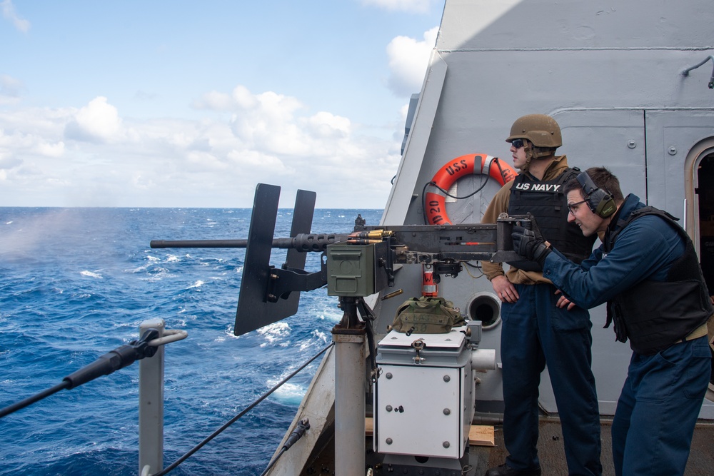 USS Green Bay (LPD 20) Conducts Live-Fire Crew Served Weapons Exercise