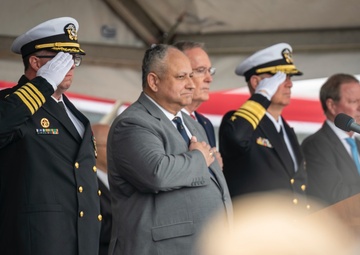 SECNAV Del Toro Honors John L. Canley at Ship Commissioning