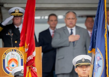 SECNAV Del Toro Honors John L. Canley at Ship Commissioning