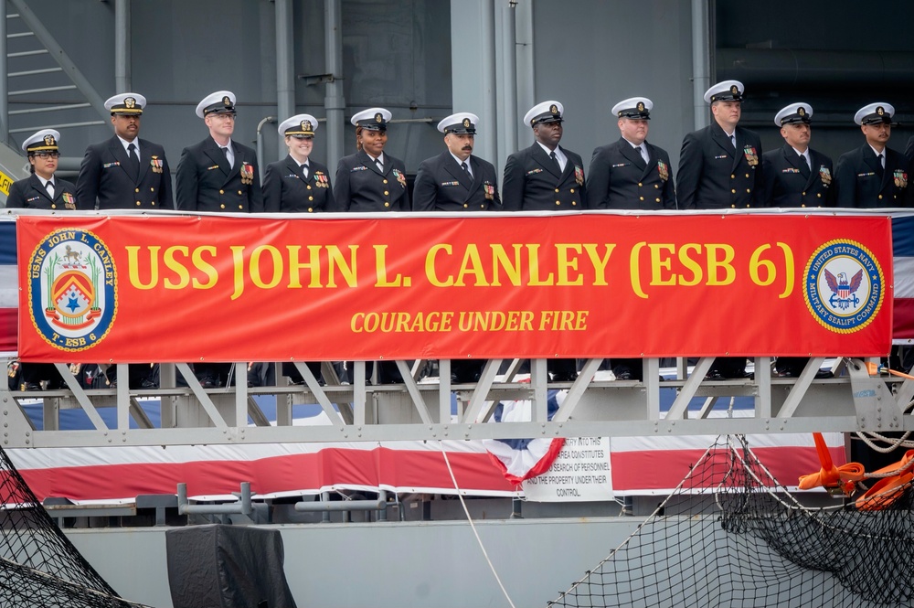 SECNAV Del Toro Honors John L. Canley at Ship Commissioning