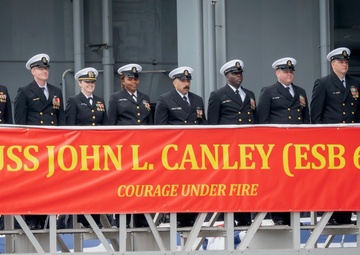 SECNAV Del Toro Honors John L. Canley at Ship Commissioning