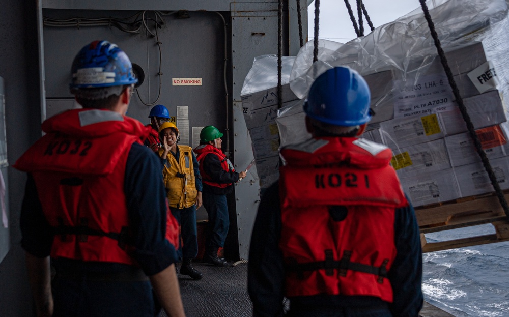 USS America (LHA 6) Conducts Replenishment at Sea