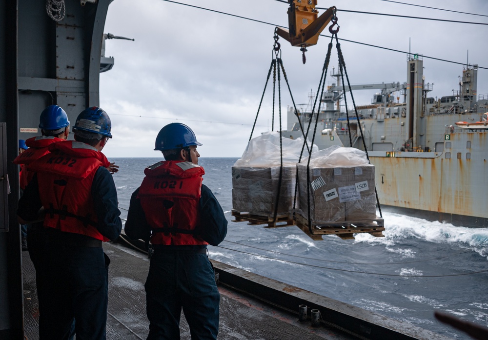 USS America (LHA 6) Conducts Replenishment at Sea