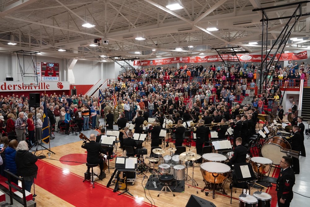 United States Navy Band Performs at Hendersonville High School