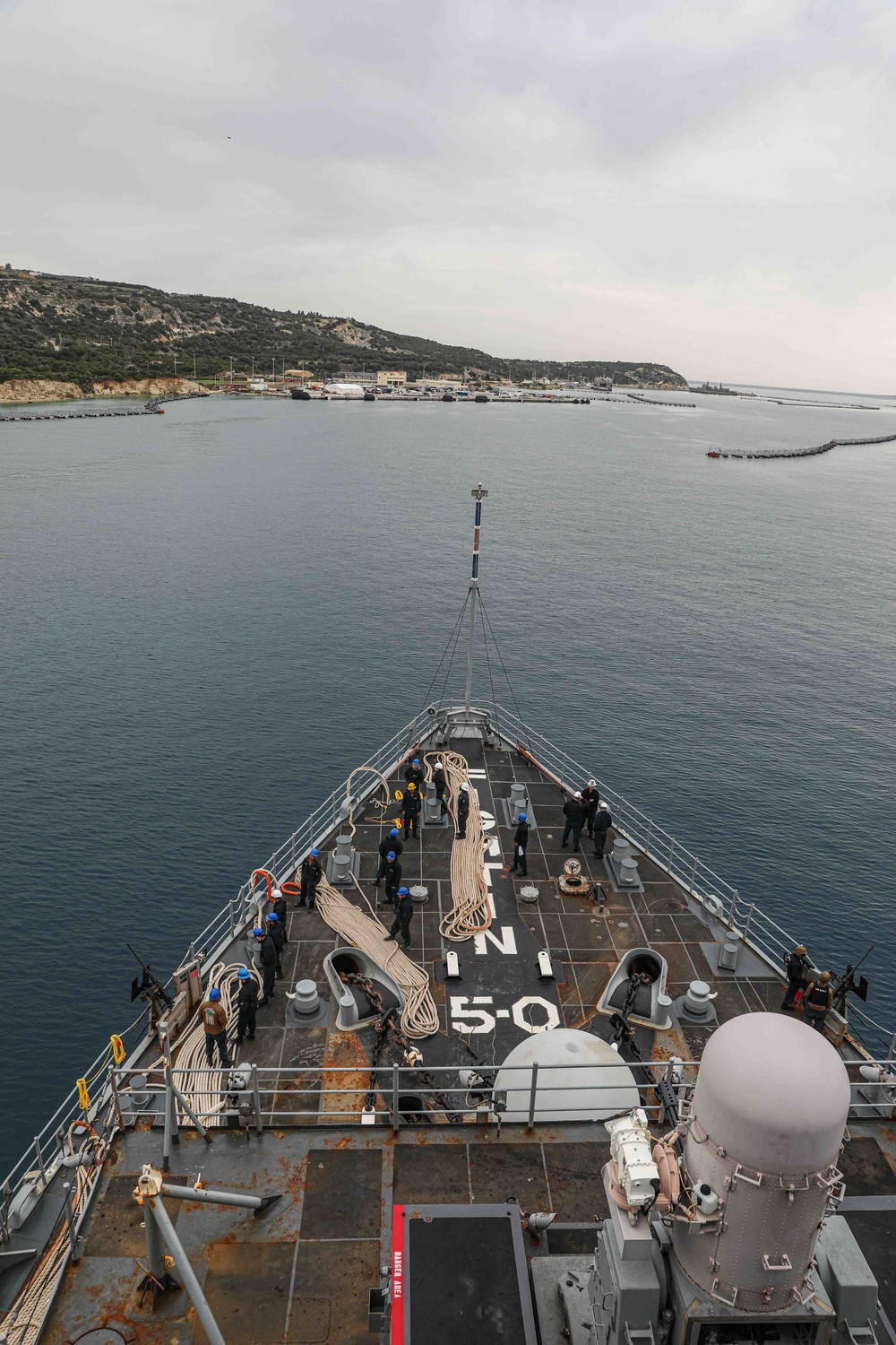 USS Carter Hall (LSD 50) Pulls in to Souda Bay, Greece, Feb. 12, 2024