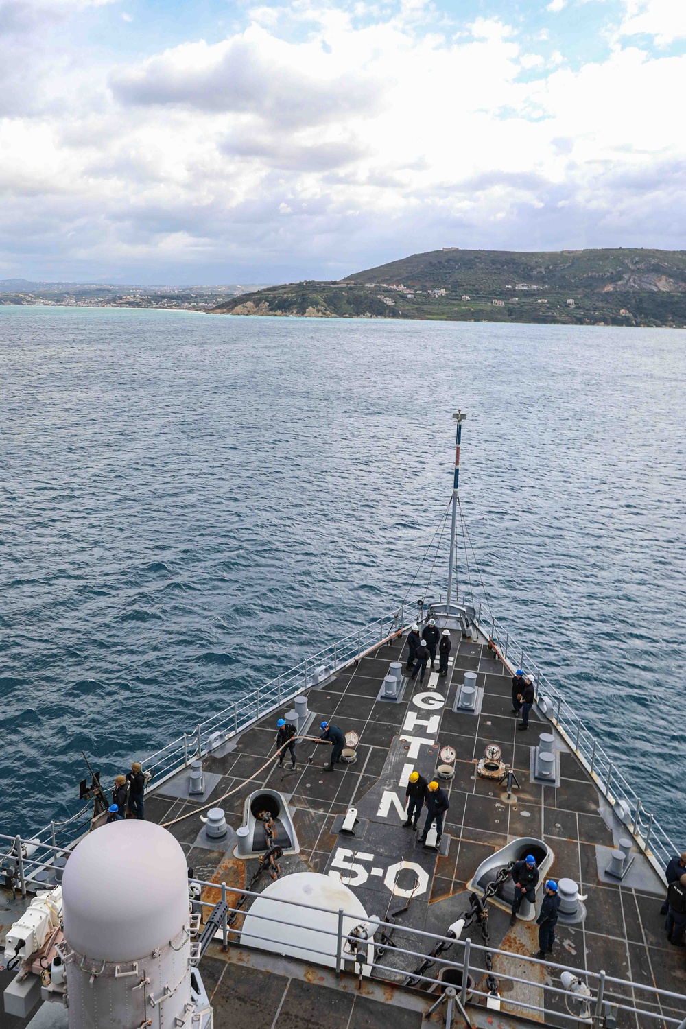 USS Carter Hall (LSD 50) Departs Souda Bay, Greece, Feb. 15, 2024