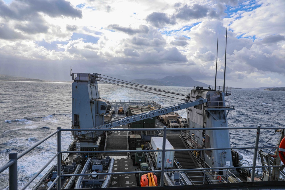USS Carter Hall (LSD 50) Departs Souda Bay, Greece, Feb. 15, 2024