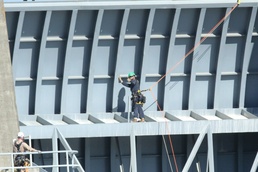 Scaling heights for dam inspections