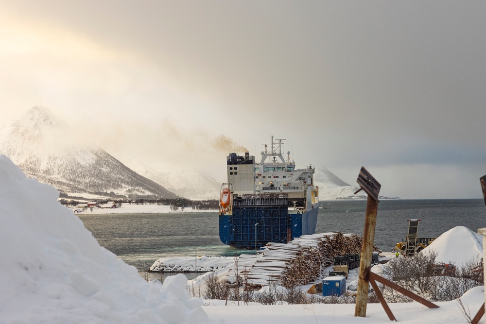 Marine Wing Support Squadron (MWSS) 273 unloads equipment in Norway