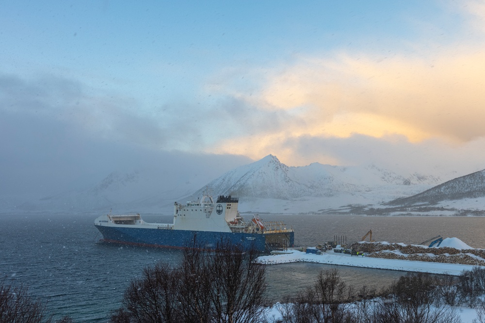 Marine Wing Support Squadron (MWSS) 273 unloads equipment in Norway