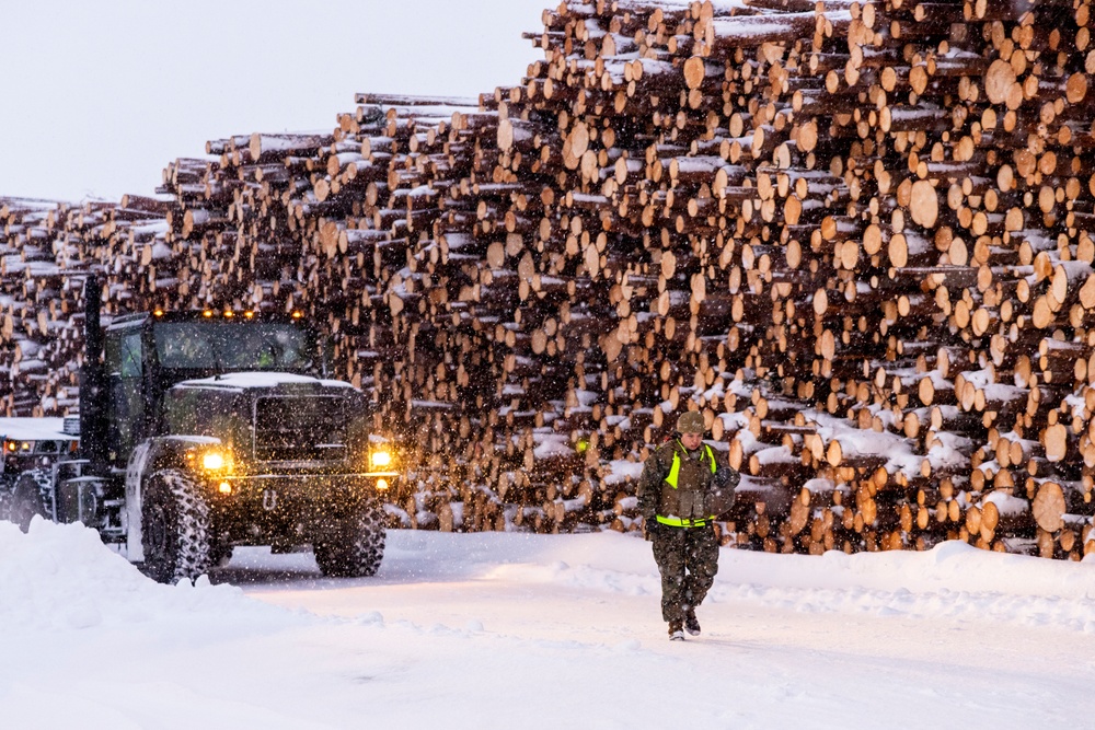 Marine Wing Support Squadron (MWSS) 273 unloads equipment in Norway