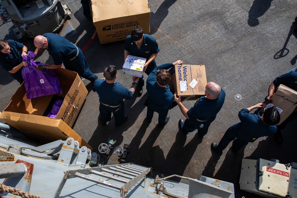 USS Laboon Conducts Replenishment-At-Sea and Small Arms Qualification in the Red Sea