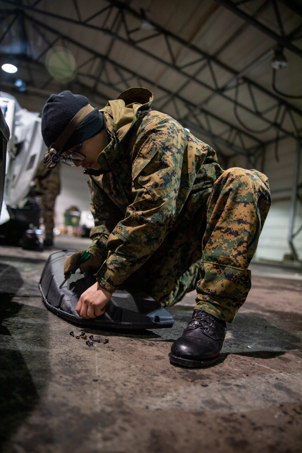 U.S. Marines with II MEF conduct snowmobile training
