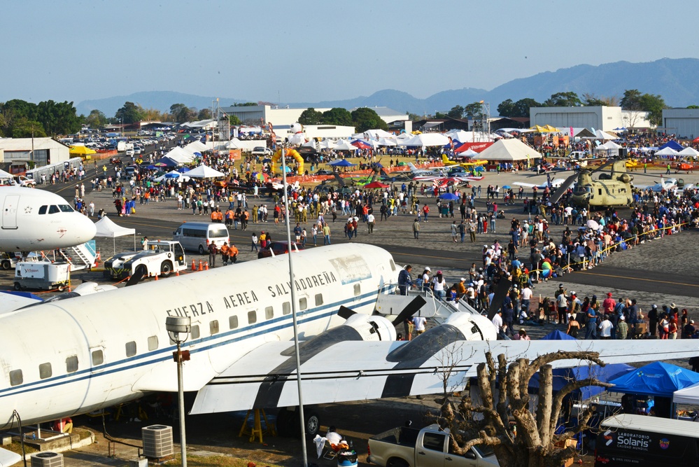 157th Air Refueling Wing performs KC-46 flyover at El Salvador air show