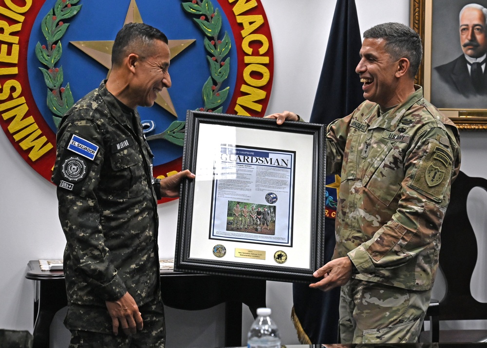 NH National Guard and Salvadoran military leaders meet during State Partnership Program exchange