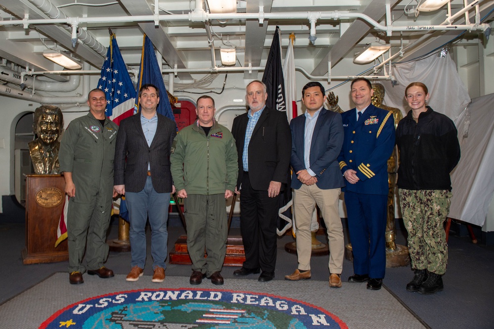 USS Ronald Reagan (CVN) hosts tour for members of the Senate Armed Forces Committee