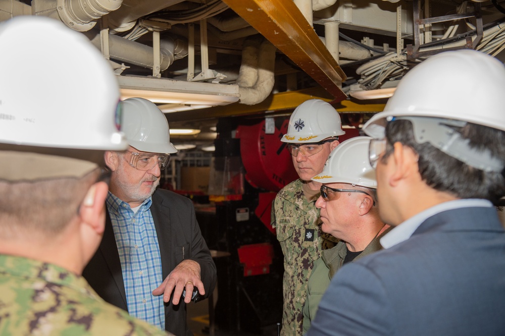 USS Ronald Reagan (CVN) hosts tour for members of the Senate Armed Forces Committee