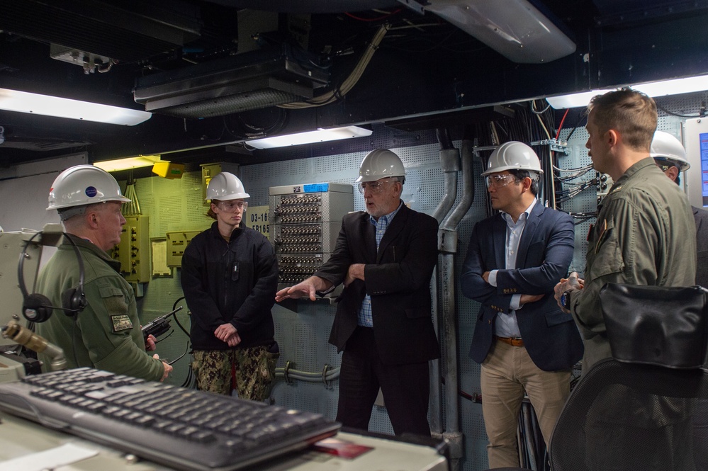 USS Ronald Reagan (CVN) hosts tour for members of the Senate Armed Forces Committee