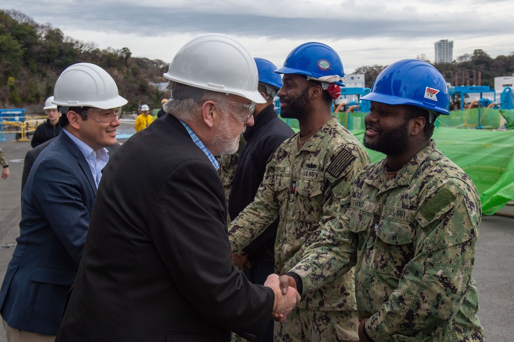 USS Ronald Reagan (CVN) hosts tour for members of the Senate Armed Forces Committee