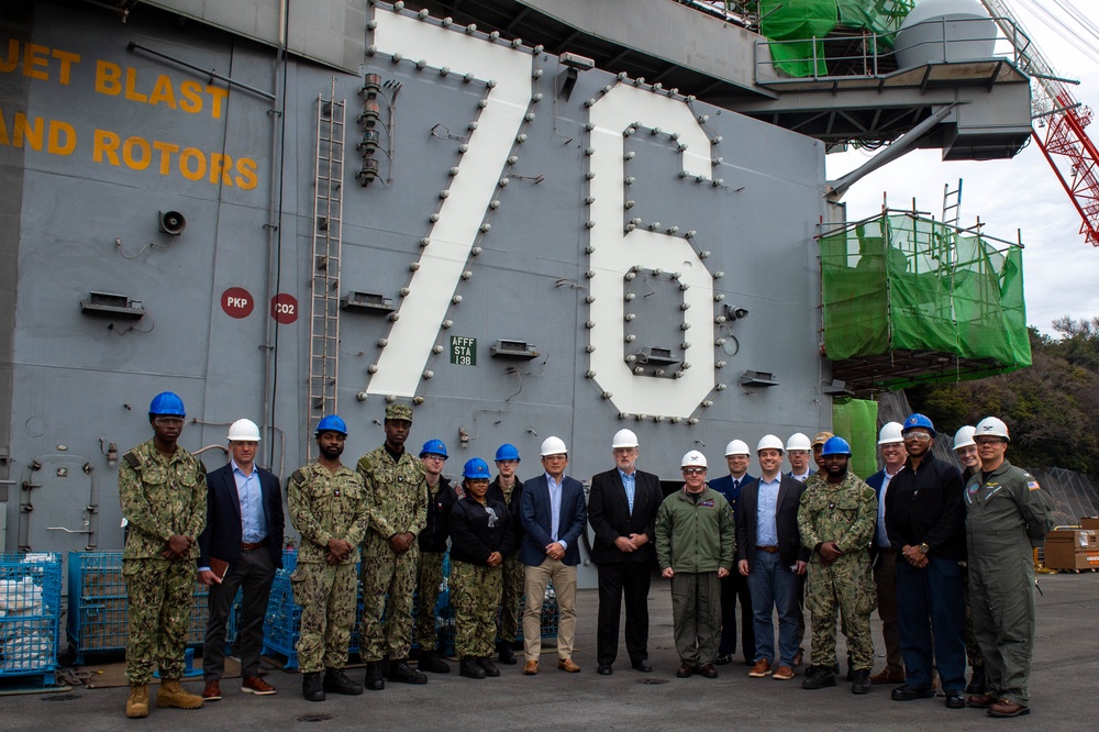 USS Ronald Reagan (CVN) hosts tour for members of the Senate Armed Forces Committee