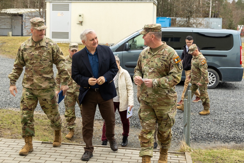 U.S. Senator Jack Reed Tours Grafenwoehr Training Area