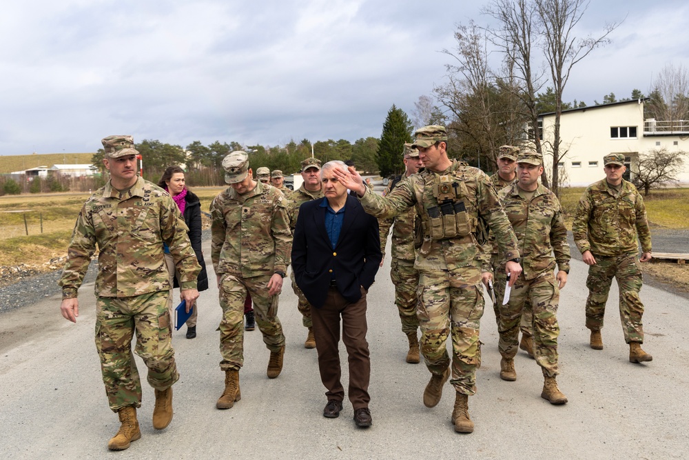 U.S. Senator Jack Reed Tours Grafenwoehr Training Area