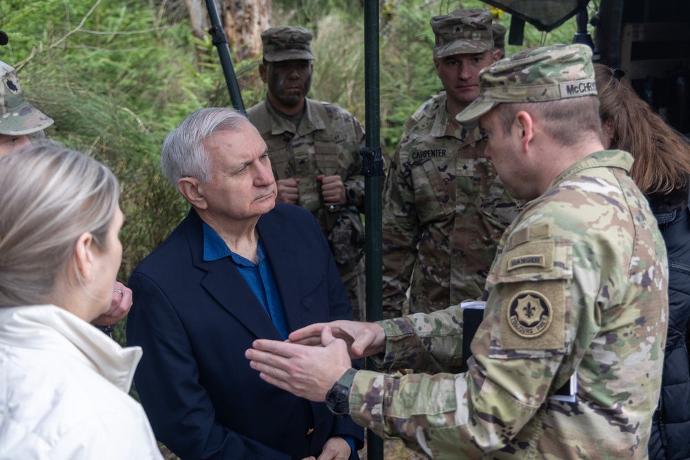 U.S. Senator Jack Reed Tours Grafenwoehr Training Area