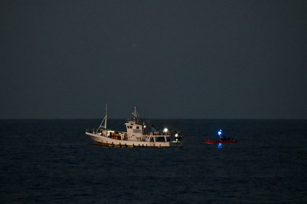 U.S. Coast Guard Cutter Harriet Lane, Fiji shipriders conduct fishery boardings