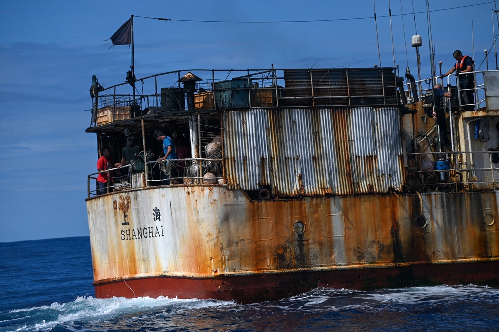 U.S. Coast Guard Cutter Harriet Lane, Fiji shipriders conduct fishery boardings