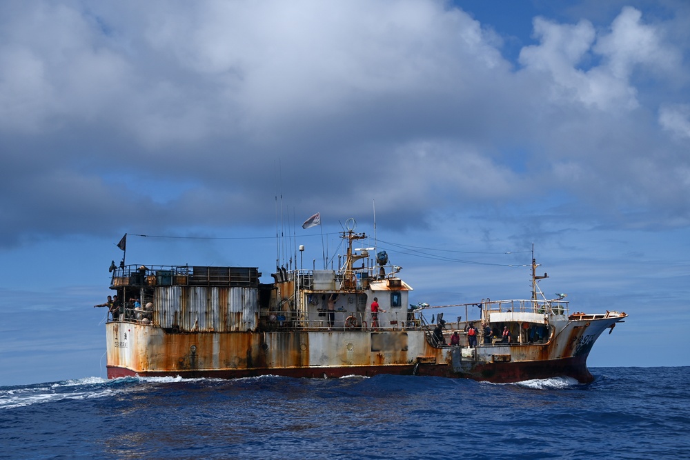 U.S. Coast Guard Cutter Harriet Lane, Fiji shipriders conduct fishery boardings