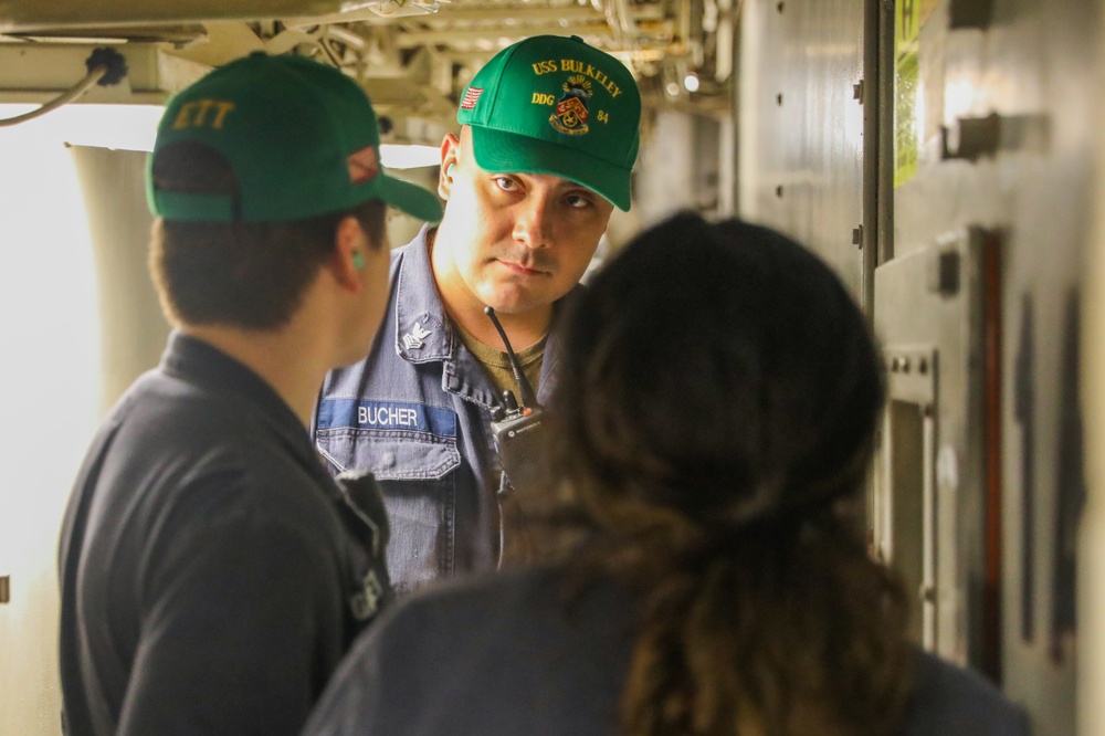 Engineer Training Team Drill aboard USS Bulkeley