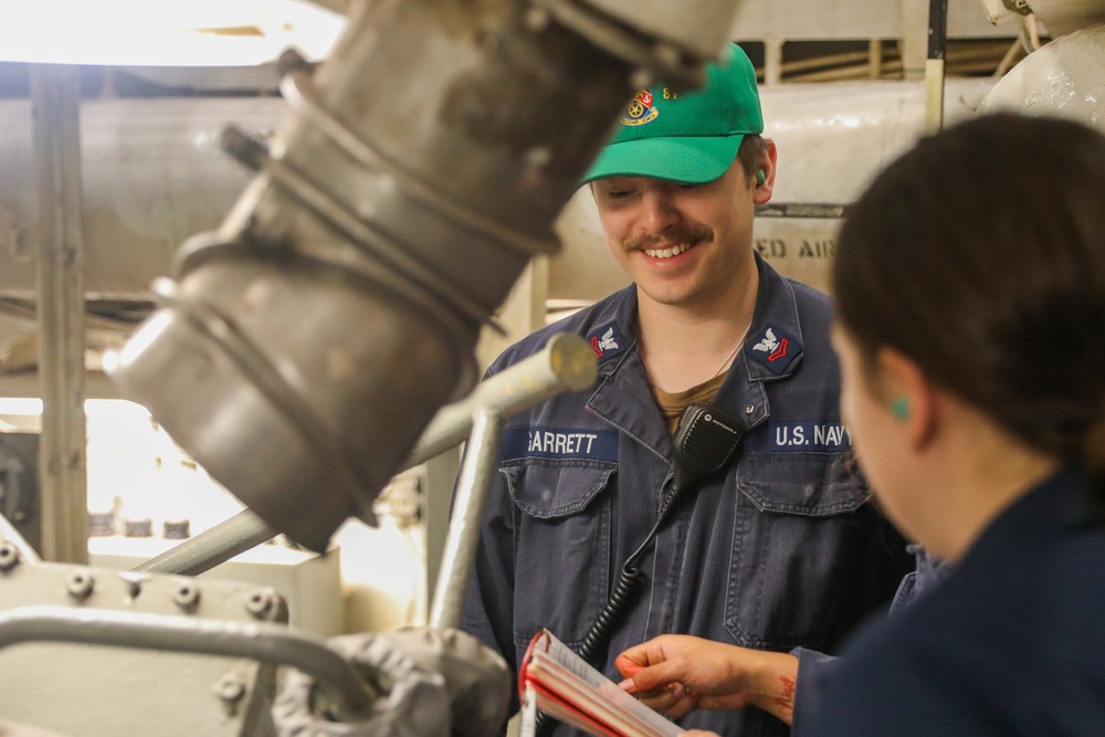 Engineer Training Team Drill aboard USS Bulkeley