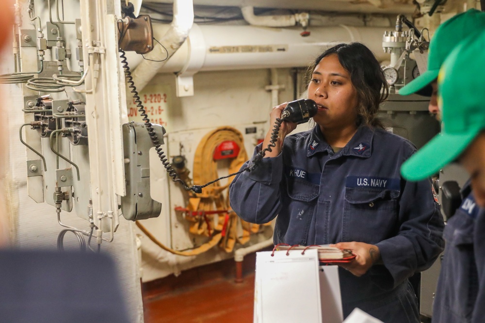 Engineer Training Team Drill aboard USS Bulkeley