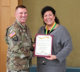 Military Police Regimental Association honors Medical Readiness Command, Europe civilian employee with award for selfless service