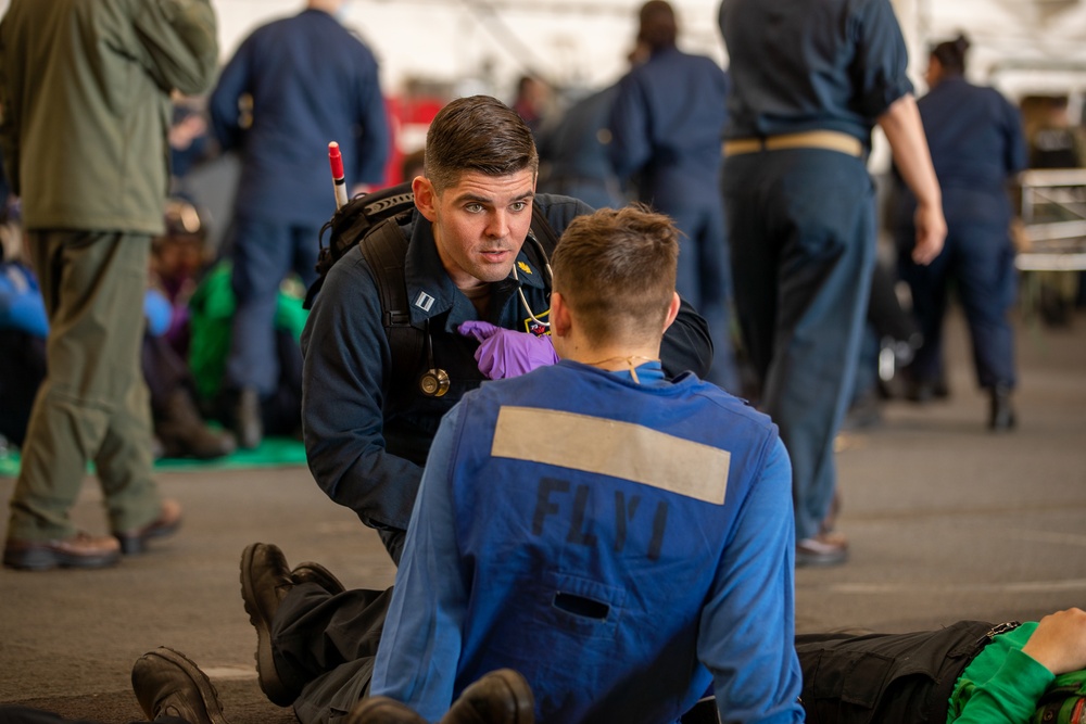 George Washington Conductts mass casualty drill