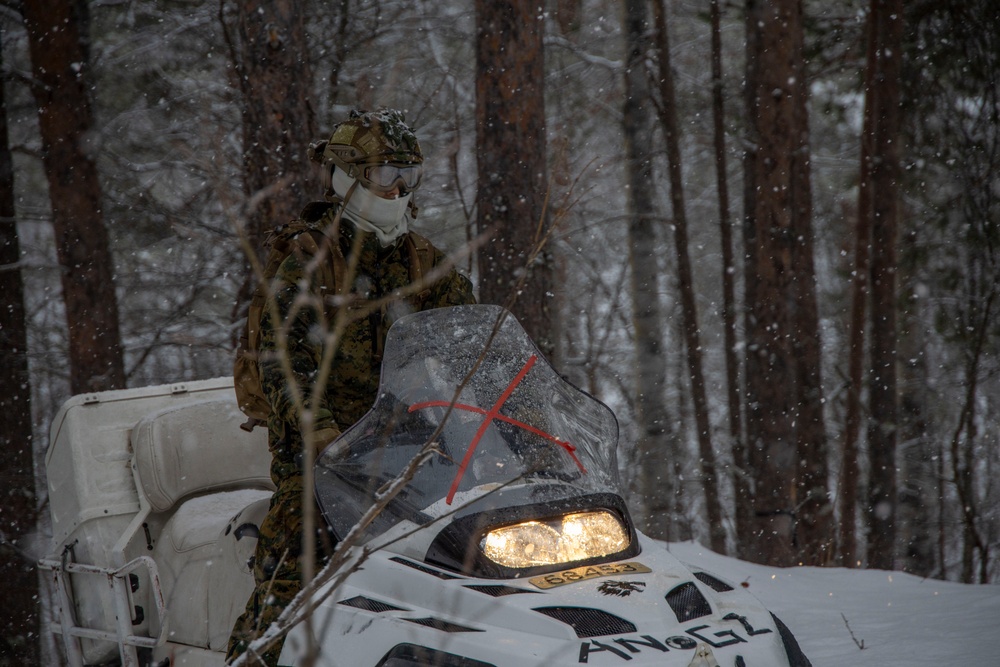 U.S. Marines from II Marine Expeditionary Force participate in Snow Mobile training during Nordic Response 24