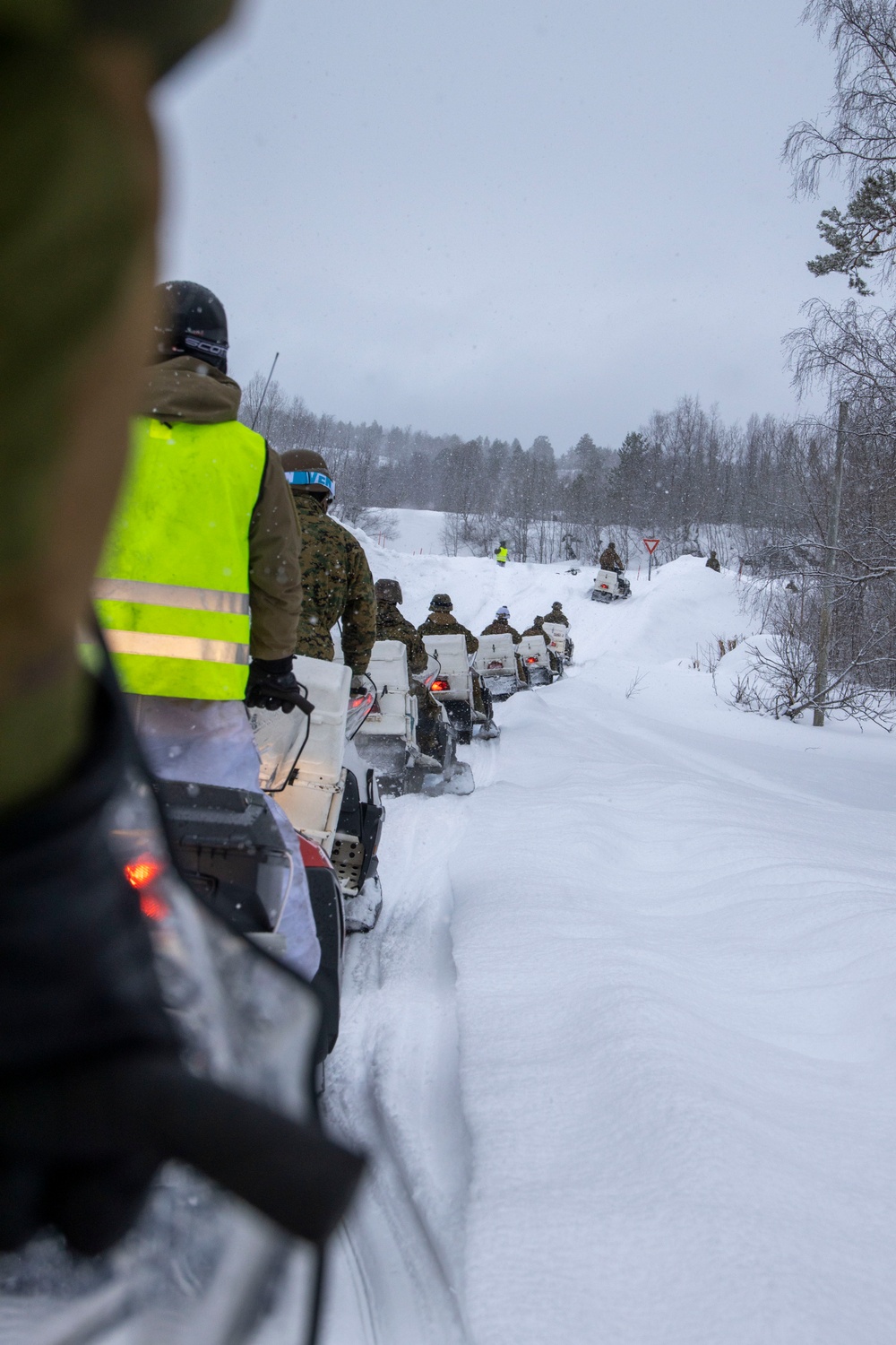 U.S. Marines from II Marine Expeditionary Force participate in Snow Mobile training during Nordic Response 24