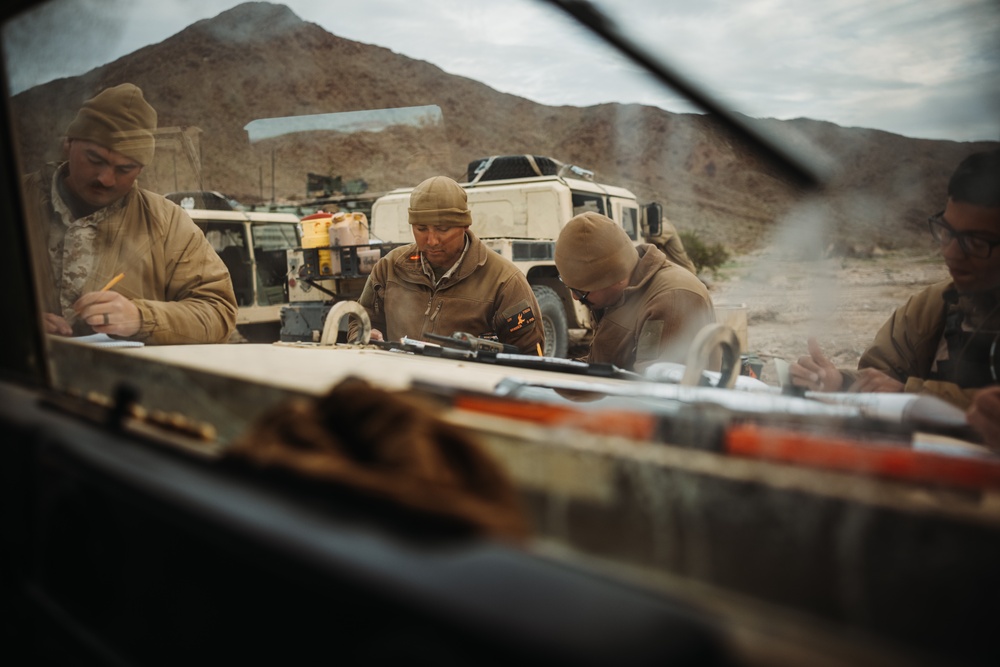 Marines with V1/4 conduct defensive operations during MDMX for SLTE 2-24