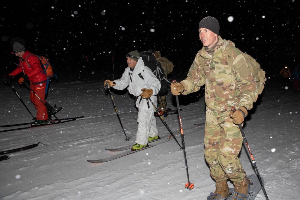 10th Mountain Division Soldiers, Civilians Commemorate WWII Legacy with Uphill Ski Challenge