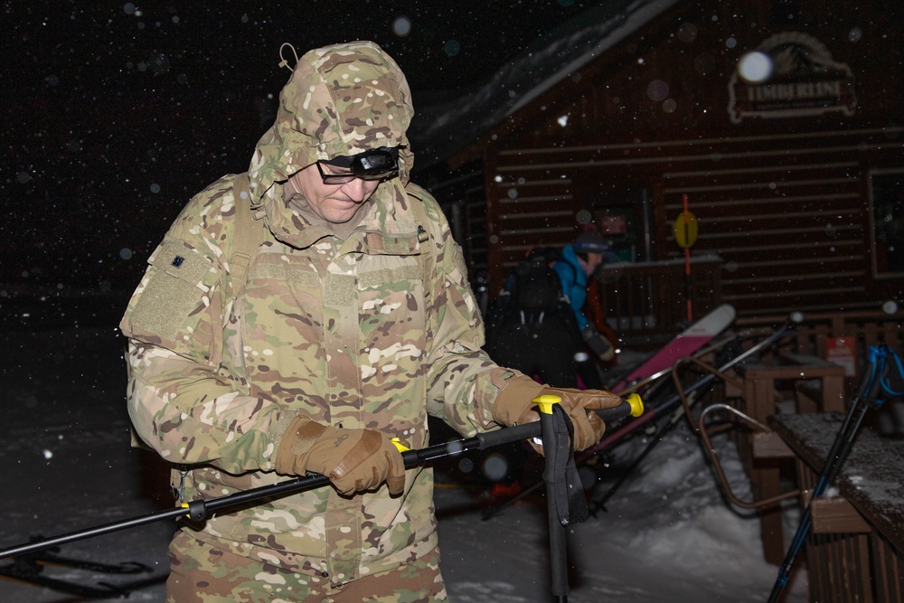 10th Mountain Division Soldiers, Civilians Commemorate WWII Legacy with Uphill Ski Challenge