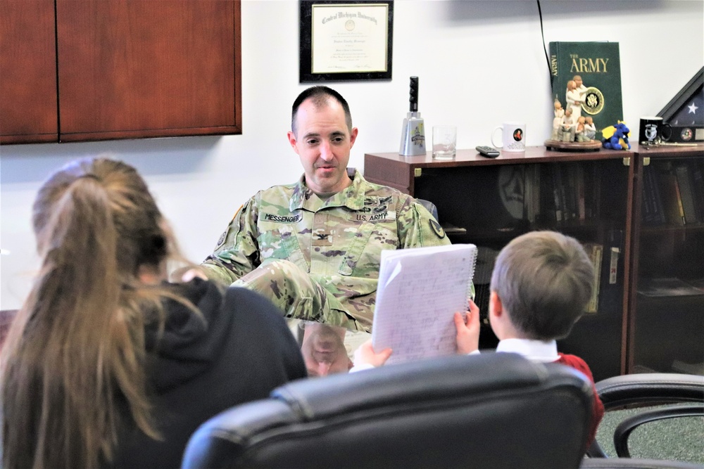 ‘Hero’ interview: 6-year-old confers with Fort McCoy Garrison commander for social studies project