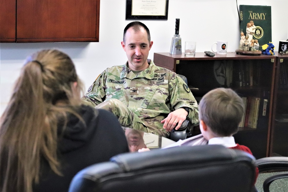 ‘Hero’ interview: 6-year-old confers with Fort McCoy Garrison commander for social studies project