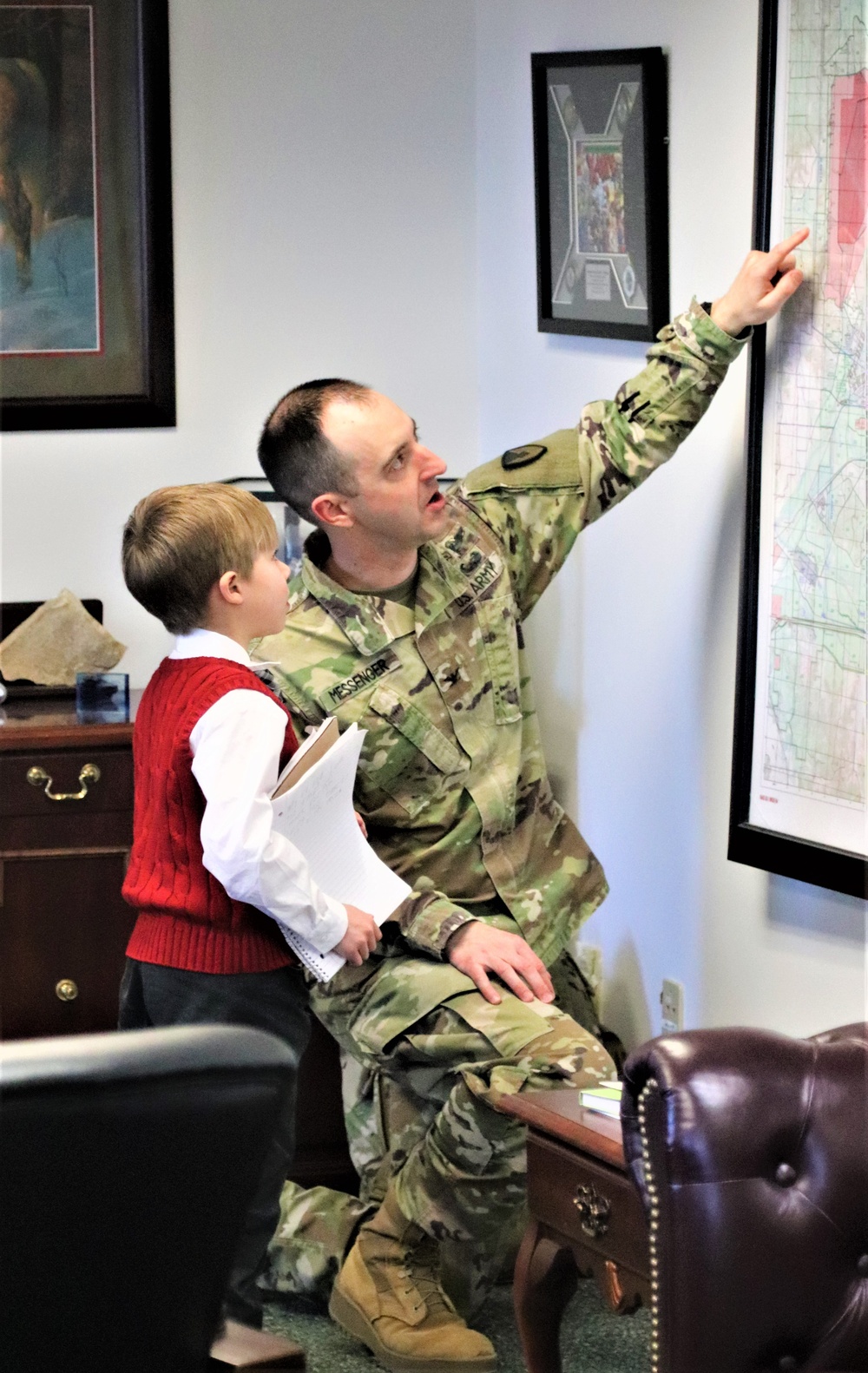 ‘Hero’ interview: 6-year-old confers with Fort McCoy Garrison commander for social studies project