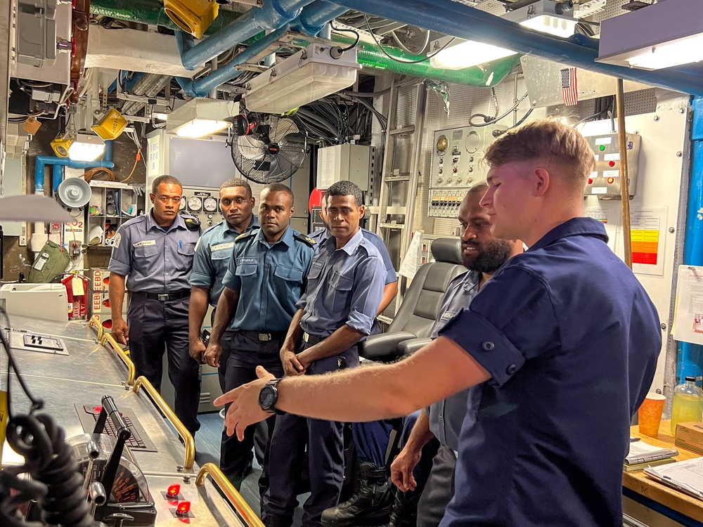 U.S. Coast Guard Cutter Harriet Lane conducts Fiji engagements