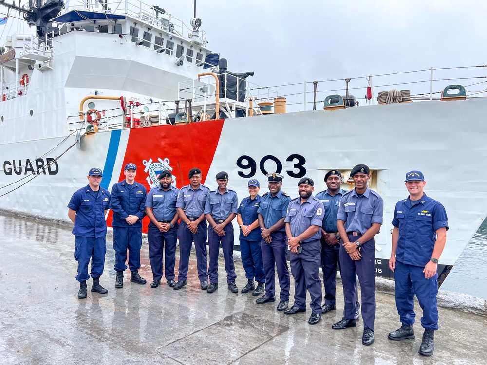 U.S. Coast Guard Cutter Harriet Lane conducts Fiji engagements